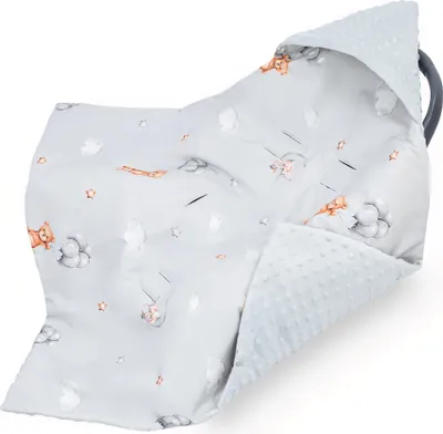 Produktbild von Einschlagdecke Babyschale Baby Decke 90x90 cm - Fußsack Blanket für Kinderwagen