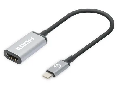 Image de Manhattan 153706 Adaptateur de câble vidéo 0,15 m USB type-C HDMI noir