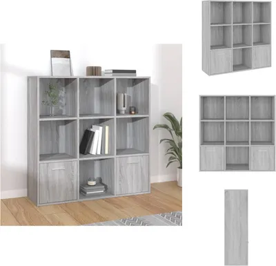 Produktbild von vidaXL Bücherschrank Grau Sonoma 98x30x98 cm -  Bücherregale & Bücherschränke