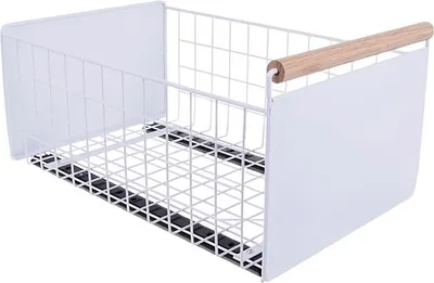 Produktbild von Ausziehbarer Schubladenkorb Küchenschrank Organizer weiß 38x24x19,5cm