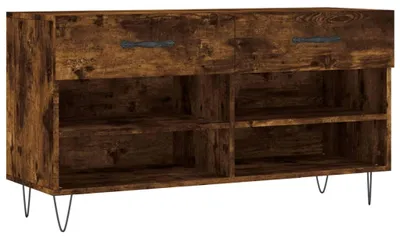 Obrázok produktu pre vidaXL Lavica na topánky z dymového duba 102x35x55 cm odvodený výrobok z dreva