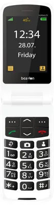 Produktbild von Beafon SL645pro LTE (4G), Klappgehäuse, 6,1 cm (2.4"), 1550 mAh, Schwarz, Weiß