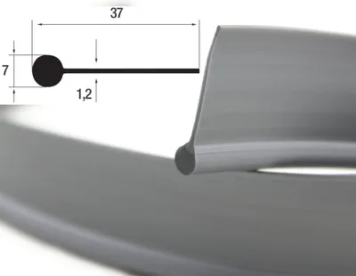 Produktbild von NP1 Notenprofil weich-PVC Kederprofil Gummi Profil Keder Dichtprofil Dichtungsprofil Gummi