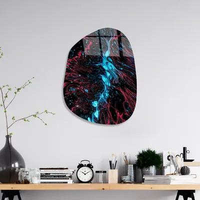 Image de Wallity, UV-1109 - 35 x 50, Peinture décorative en verre trempé, Multicolore, 100 % verre trempé, 35 x 50 cm