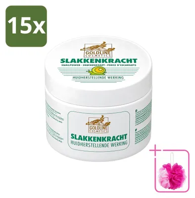 Imagen del producto de 15 cremas corporales Goldline con extracto de baba de caracol - 250 ml - Paquete económico - 15 unidades