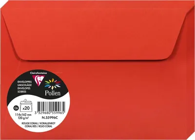 Image de Enveloppes Pollen C6 Pq./20 pcs. corail