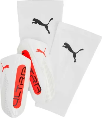 Produktbild von PUMA ULTRA Light Football Sleeve Shinguards, Erwachsene, Männlich, M, Elasthan, Polyester, Weiß