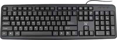 Produktbild von Ewent EW3112, Volle Größe (100%), Kabelgebunden, USB + PS/2, QWERTY, Schwarz
