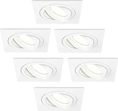 Produktbild von Ledvion LED Einbaustrahler 6er Set Weiss 3W dimmbar Neutralweiss