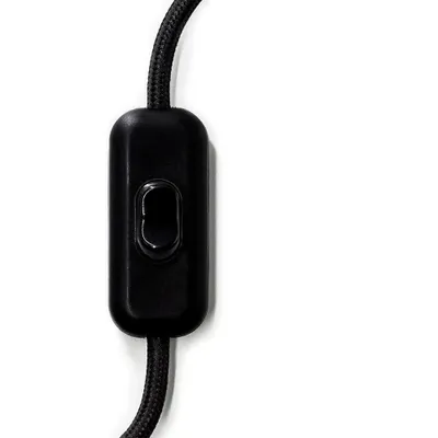 Immagine prodotto di Creative-Cables Interruttore unipolare infracavo con morsetto di terra – (Nero, 60 x 25 mm, h 15 mm) – Tensione 250V – Carico max 2A