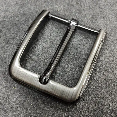 Produktbild von 1,5 Zoll (38–40 mm) Gürtelschnalle mit Einzeldorn, quadratisch, Ersatzschnalle für Herren- und Damengürtel – Schwarz