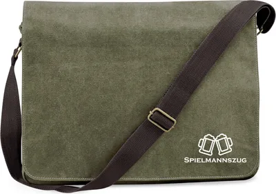 Produktbild von Huuraa Umhängetasche Spielmannszug Schützenfest 14 Liter Military Green Canvas Laptoptasche Geschenkidee