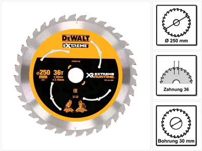 Obrázok produktu pre DeWALT DT99572-QZ, Drevo, 25 cm, 3 cm, karbid volfrámu – špička, 1,6 mm, 6000 ot/min