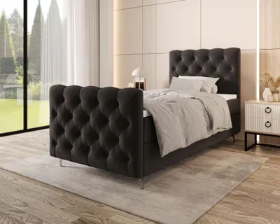 Obrázok produktu pre Čalúnená boxspringová posteľ 90x200 ADRIA PLUS 2 - šedá