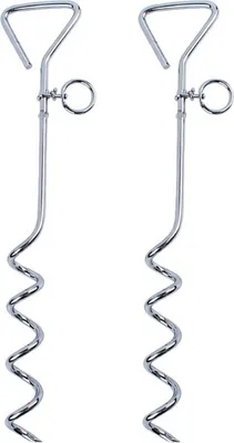 Obrázek produktu pro sada 2 - spirálový kolík, spirálová kotva do země 40 cm, kotva do země pro trampolínu, kotva do země pro kempování - odolná proti bouři, spirálová kotva, šroubovací kolík na vodítko pro psa, zajištění trampolíny do země