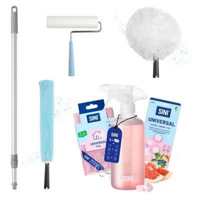 Produktbild von Reinigungsset Staub-Bundle für die Reinigung von Staub auf Möbeln und glatten Böden