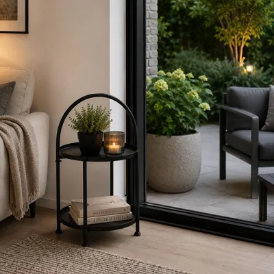 Produktbild von Beistelltisch Deko Sofatisch Kaffeetisch Blumentisch Tisch Metall