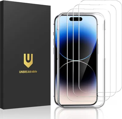 Produktbild von Panzer Schutz Glas für iPhone 14 Pro [3 Stück], 9H Härte, kratzfest, blasenfrei