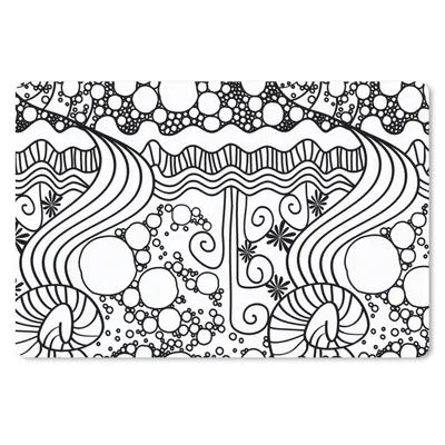 Produktbild von MuchoWow® Schreibtischunterlage Muster - Abstrakt - Linienkunst - Schwarz und Weiß 60x40 cm - XXL Mauspad - Großes Mauspad
