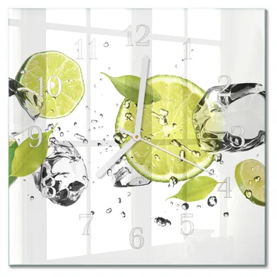 Produktbild von Tulup Glasuhr Wanduhr Küchenuhr Echt-Glas 30x30 cm Modern Dekorativ Geräuschlos Weiße Zeiger - Kalziumkarbonat