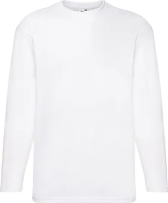 Image de Fruit of the Loom - T-shirt « Valueweight » à manches longues pour homme FK2119 (XXL) (blanc)