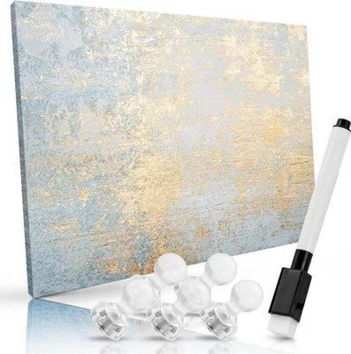 Image de Tableau magnétique pour notes Famanu, 60 x 40 cm – Lavable, avec 5 aimants et un stylo