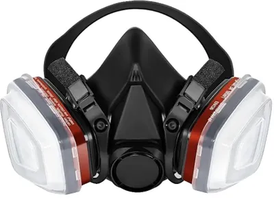 Productafbeelding van Halve gezichtsmasker, duurzaam materiaal, standaardmaat, bescherming tegen stof, verwisselbaar filter, voor volwassenen