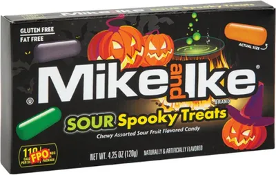 Produktbild von Mike and Ike Sour Spooky Treats 120g (MHD 25.05.2025)