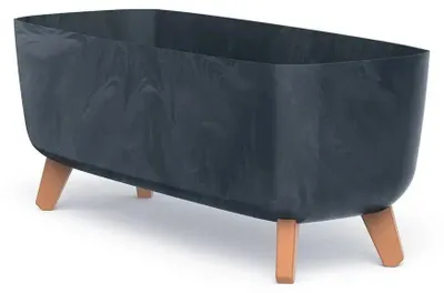 Image de nabbi Jardinière en plastique sur pieds DGCL400E 39 cm - anthracite