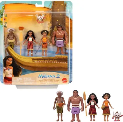 Produktbild von Mattel JBT53 Disney Vaiana 2 Modepuppe 4 Figuren Puppen mit Zubehörteilen