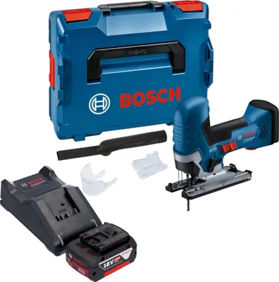 Produktbild von Bosch GST 18V-125 S Professional Akku Stichsäge 18 V 125 mm Brushless + 1x Akku 5,0 Ah + Ladegerät + L-Boxx