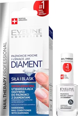 Zdjęcie produktu dla EVELINE Odywka do Paznokci DIAMENTOWA 12ml TWARDE i LNICE lakier