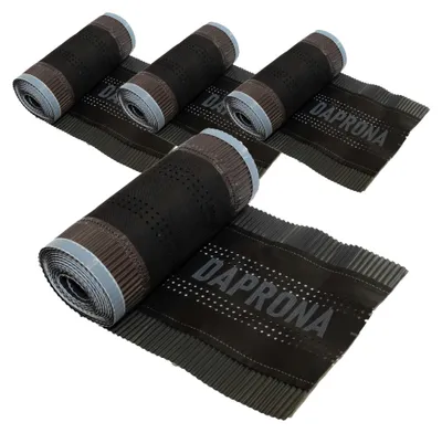 Produktbild von DAPRONA Firstband Alu Super Vent 4 Rollen - 390mm x 5m Anthrazit (RAL 7021)  Rollfirst für eine optimale Dachfirst Abdeckung, Super Butylkleber