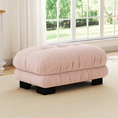 Productafbeelding van Paris Ottoman, gestoffeerd, veelzijdig, comfortabel, modern (Roze)