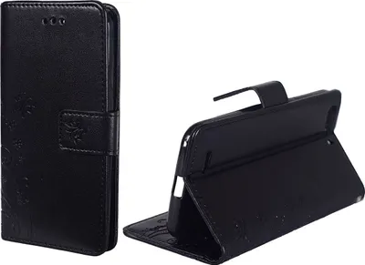 Image de Coque de protection à motifs floraux pour téléphone ZTE Blade V6, couleur noire