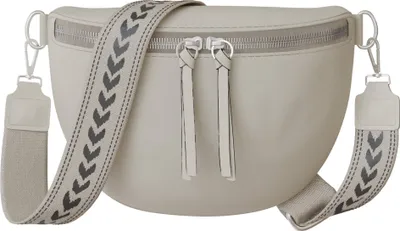 Produktbild von Damen Crossbody Umhänge Hand Tasche Echt  30618 Beige