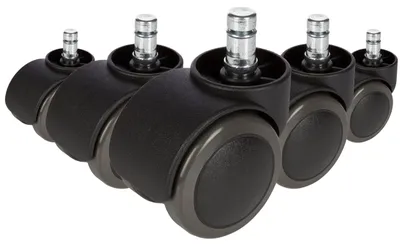Obrázek produktu pro hjh Kancelářská židle kolečko ROLO 619006 tvrdá podlaha 11x50mm 5ks.