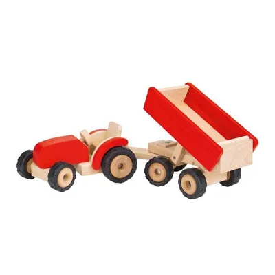 Produktbild von Goki 55942, Traktor, 3 Jahr(e), Gummi, Holz, Schwarz, Rot, Holz
