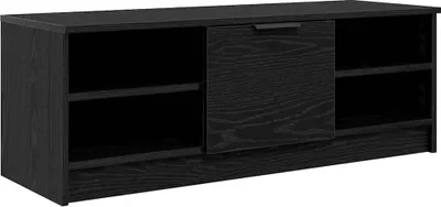 Image de vidaXL Meuble TV noir imitation chêne 102 x 35 x 36,5 cm