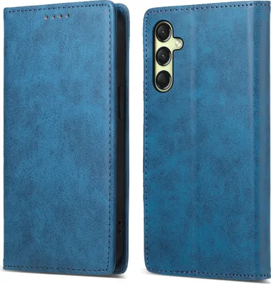 Produktbild von Mobigear Wallet  Samsung Galaxy A17 Hülle Klapphülle Geldbörse - Blau