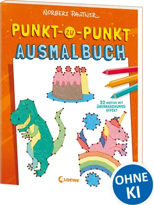 Produktbild von Punkt-zu-Punkt-Ausmalbuch (orange)