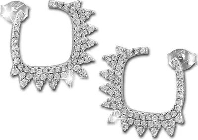 Produktbild von SilberDream weiß Ohrringe Fancy Zirkonia Damen 925 Silber Ohrstecker GSO488W