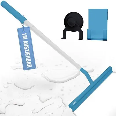 Produktbild von Breiter Umdrehwischer für Badewanne mit 100cm Teleskopstange & Haken