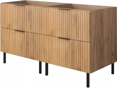 Obrázek produktu pro RODAN | Koupelnová Skříňka - 120cm | Hnědý mat - Š/H/D 120/77/46cm | Koupelnový Nábytek, Koupelnové Skříňky, Umyvadlo, MDF Desky, Toaletní Stolek