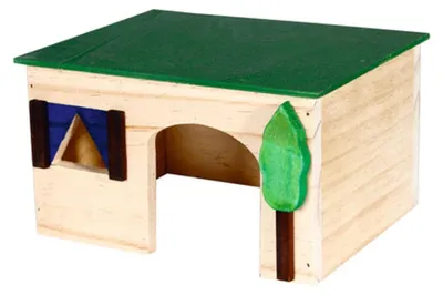 Immagine prodotto di Karlie Wonderland Houses Ecco - Case per roditori - S - Legno - Natura/Verde - 18x14x10