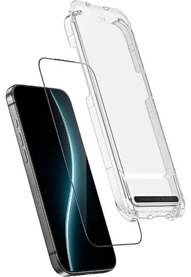 Produktbild von Displayschutzglas für iPhone 17 Pro, Benks Ultra Shield HD, Schwarzer Rahmen