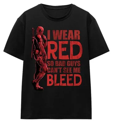 Immagine prodotto di Deadpool & Wolverine - Maglietta da donna "Wear Red Can't See Me Bleed" TV34286 (L) (Nera)