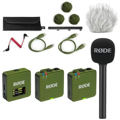Produktbild von Rode Mikrofon-Funksystem Wireless GO Gen 3 Moss Khaki Interview Set 1