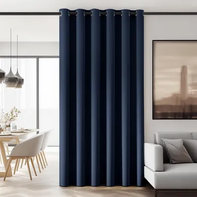 Obrázok produktu pre Zatemňovacia záclona s okami, 214 x 203 cm, tmavomodrá
