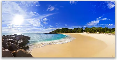 Produktbild von Tulup Leinwand-Bilder 120x60 Wandbild Canvas Kunstdruck Sonne Meer Strand Landschaft